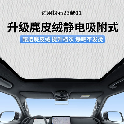 Suitable for Jishi 23 Model 01 Sunroof Electrostatic Sunshade Curtain, Sun Protection Privacy Sunshade Panel, Non-Transparent