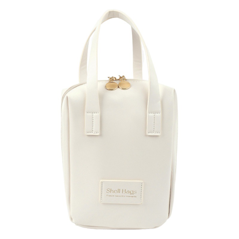 2023 nueva cáscara de cuero bolsa de cosméticos portátil impermeable cuidado de la piel bolsa de almacenamiento de gran capacidad de lavado al por mayor