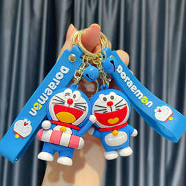 可爱卡通钥匙扣哆啦A梦潮流精美创意个性玩偶汽车挂件包包配饰批