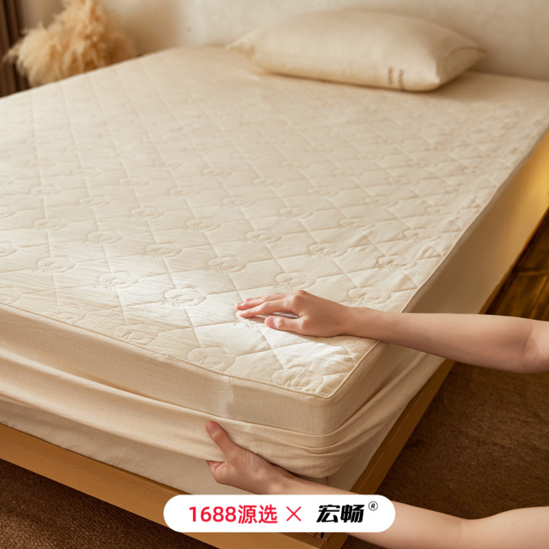 Pure Cotton Cotton Bed Sheet, Quilted Bed Cover, Quilted Cotton Mattress Protector, Dust Cover, Cotton and Linen Thin Pad