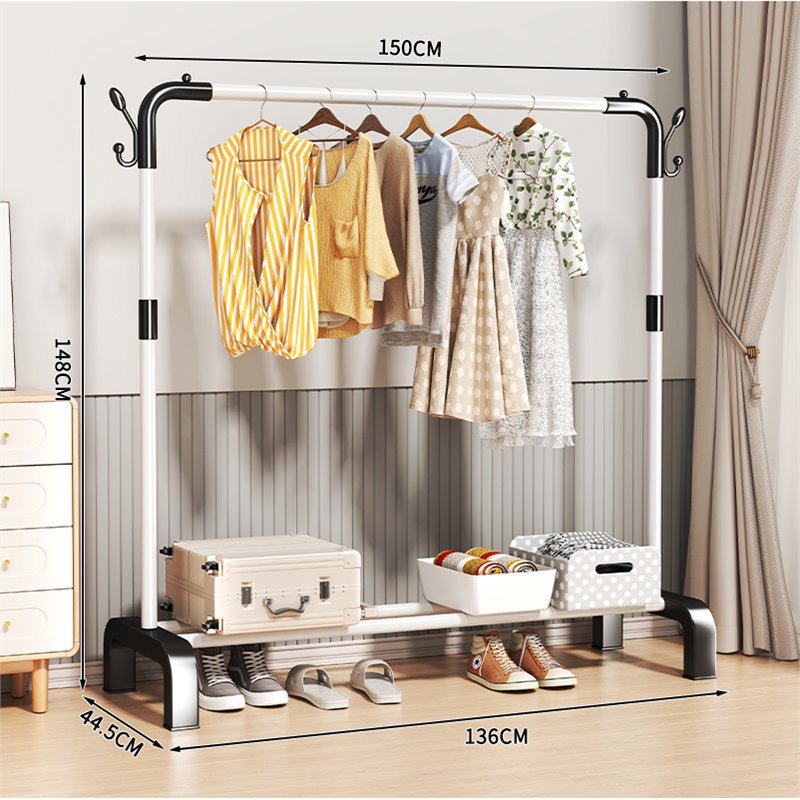 Percha de secado de ropa de piso dormitorio doméstico cuelga ropa plegable simple dormitorio interior móvil estante de sombrero de ropa fresca