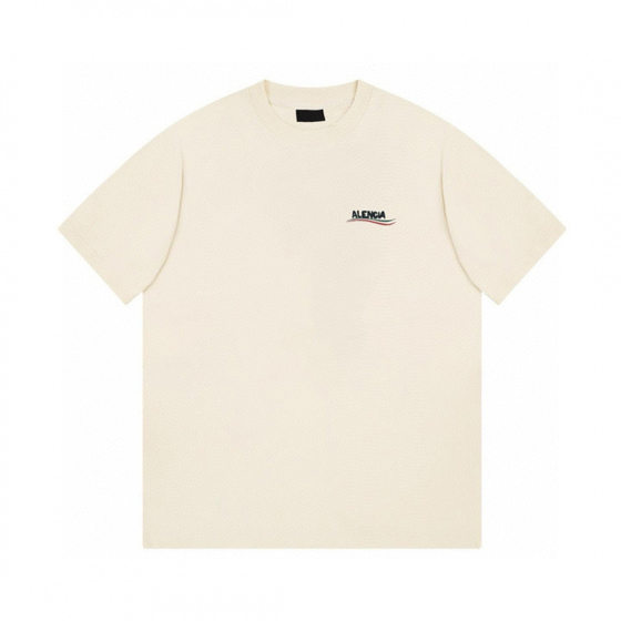 Heavy Correct Edition Paris Fashion Brand Short Sleeve T-shirt Tower Printing 300G Heavy Cotton Summer Loose Cotton Short Sleeve