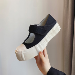 Women's 2023 New French Mary Jane Shoes Retro Cute Ugly Big White Head Sneakers Size 32-34 (M) / 41-44 (L)