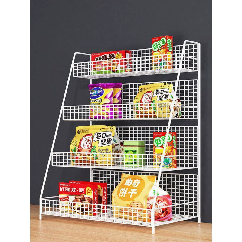 Маленькая полка для кассира, стеллаж для хранения закусок, небольшая стойка для демонстрации продуктов питания, многослойная полка, стеллаж для поверхностного дисплея Leidezhu