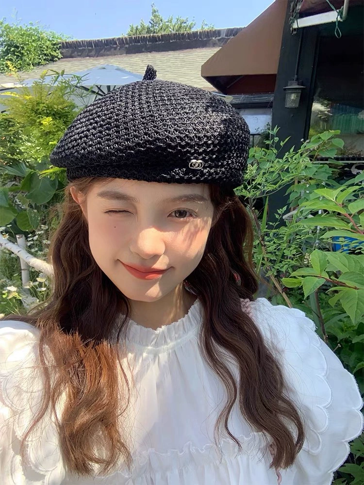 Breathable summer universal beret, cute hat, simple and elegant design