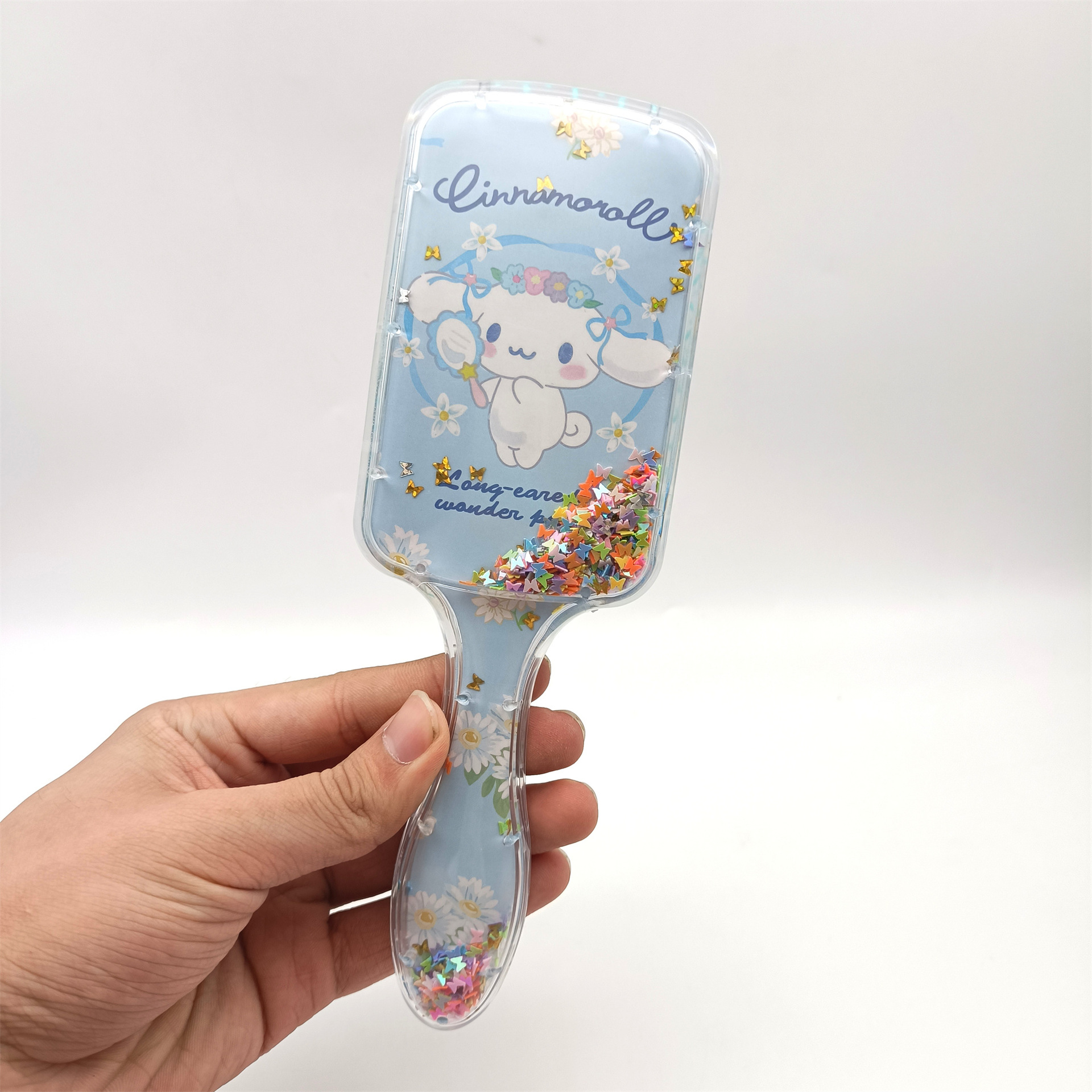 KT gato rocker pein cuadrado pein de pelo rizado caricatura encantador corazón de una niña Sanrio Kitty Gato masaje de aire acústico