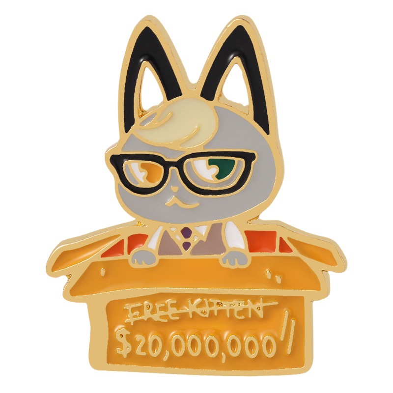 Lindo oso gato perro abeja broche ins moda personalizada ropa joyería creativa aleación insignia medalla