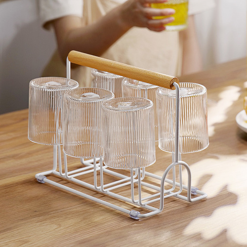 Japanese iron cup rack drain storage rack household coffee table upside down rack tea cup glass cup placement rack