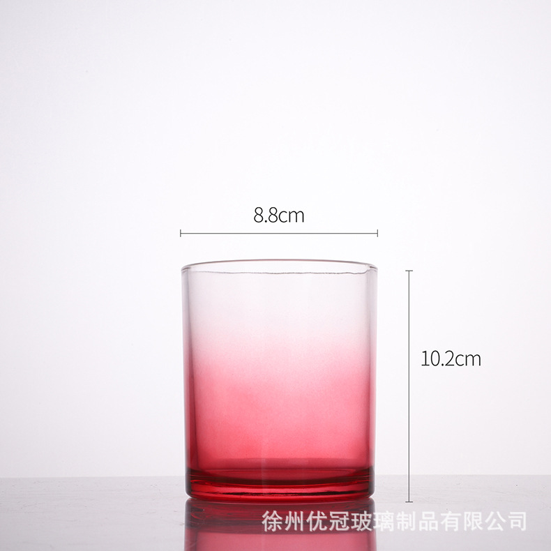 Aromaterapia colorido vela taza al por mayor helado redondo frasco de vidrio con tapa decoración del hogar candelabro adornos