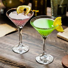 高脚三角宽口鸡尾酒香槟杯水晶刻花马天尼杯玛格丽特杯刻花扇形杯