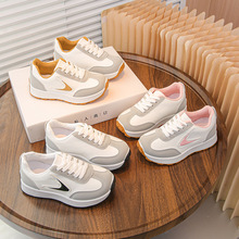 春秋新款儿童德训鞋休闲潮流百搭系带儿童板鞋软底防滑透气运动鞋