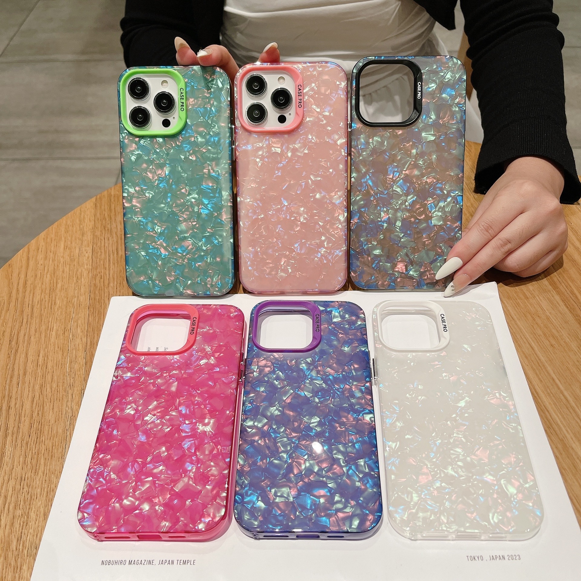 High-End Shell Pattern Suitable for iPhone 17 Pro Max Phone Case, iPhone 17, Apple 16 Pro, Anti-Drop, 14/13, Female Aesthetic