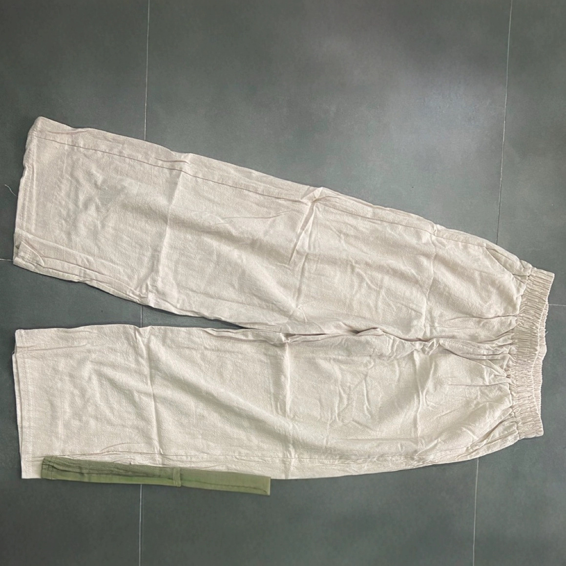 洗水棉大板阔腿裤夏季松紧腰宽松长裤休闲裤韩系裤子女透气