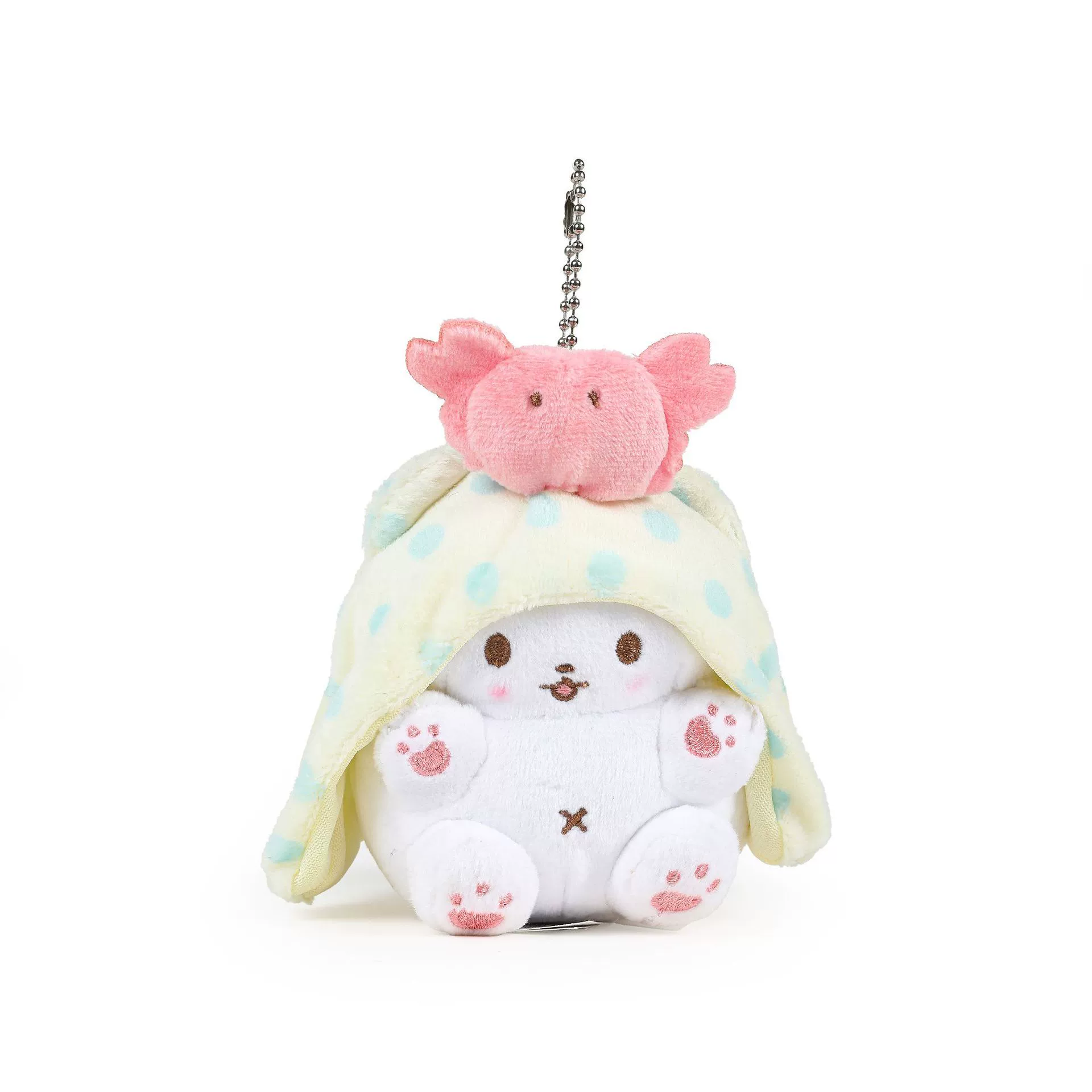 Плюшевый кулон Sanrio Hello Kitty, лицензионный талисман для сумки, плюшевый брелок, случайный цвет