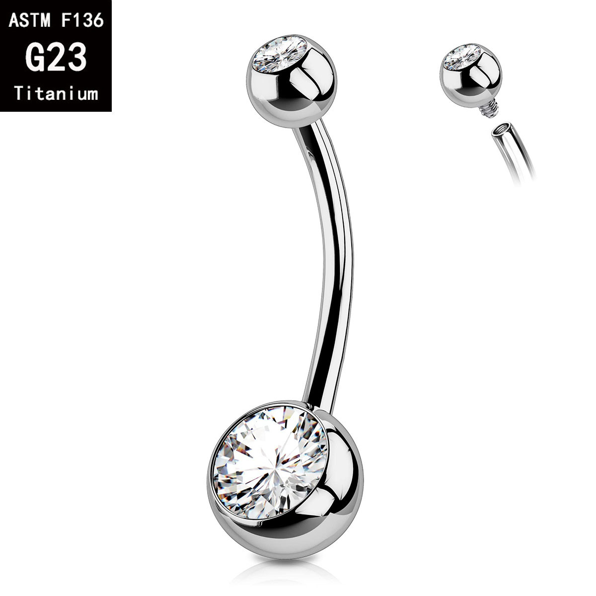 Pointed titanium steel lip stud product view