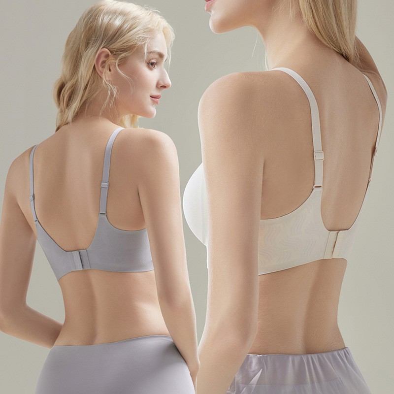 Crema adhesivo blando de soporte ropa interior damas sin marca sin anillo de acero sujetador recopilado anti-caída soporte superior integrado sujetador delgado
