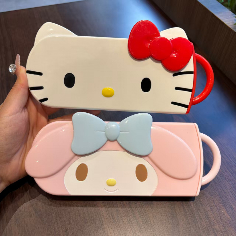 Hellokitty Melody Cute Cartoon Tableware Popular on Instagram for Home Use and Students, Personalized Stainless Steel Tableware