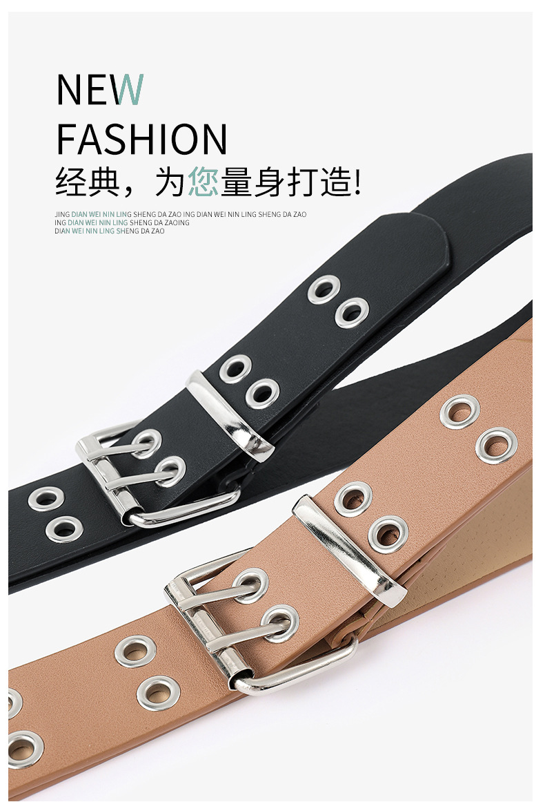 Cowboy Style Solid Color Pu Leather Iron Women'S Leather Belts display picture 12