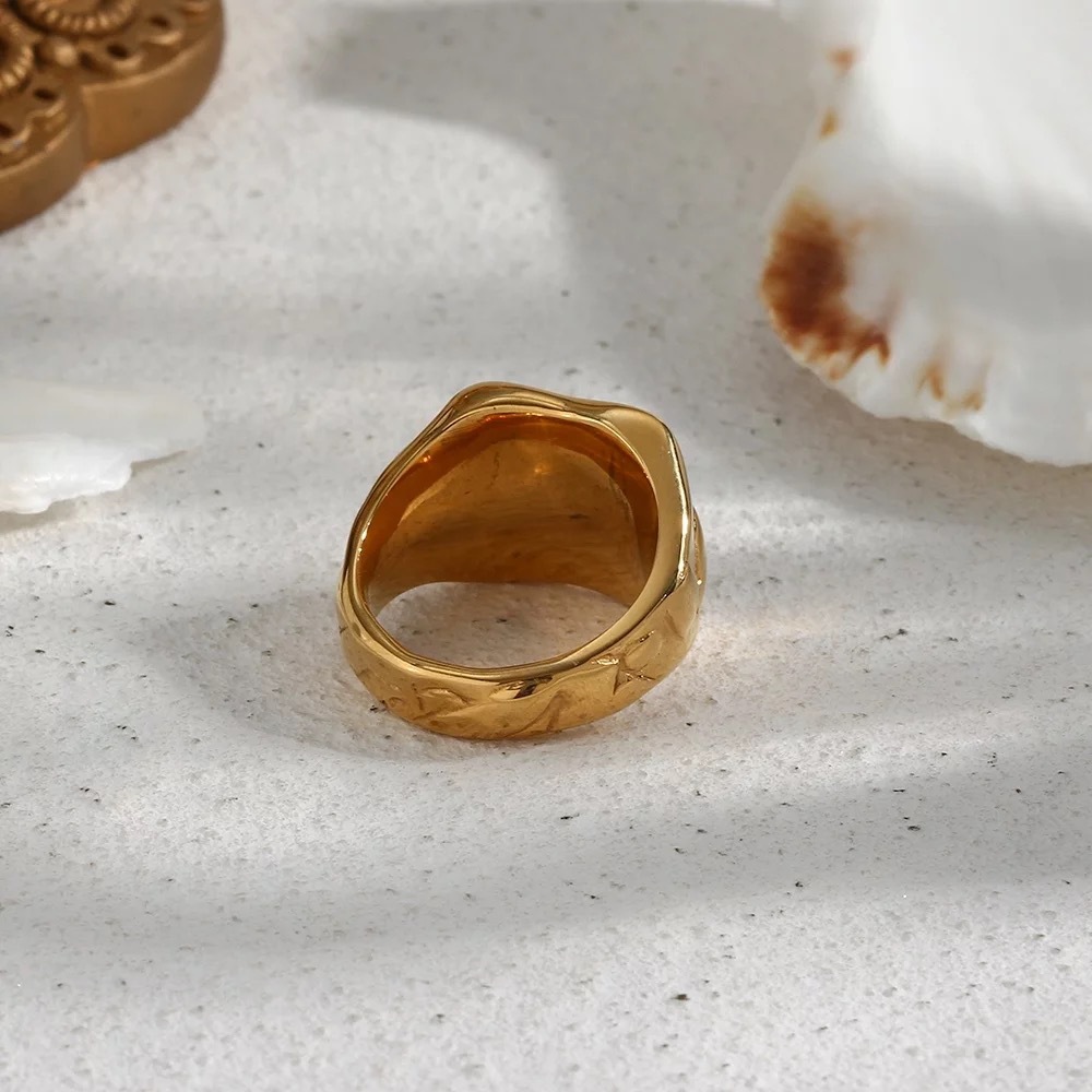 Rings Classification Wholesale Retro Square Solid Color Titanium Steel Rings