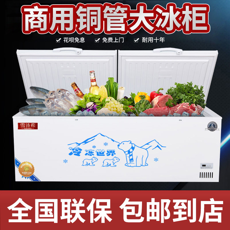 卧式冰柜铜管保鲜冷冻两用冷冻柜单温双温冷柜冰箱出口东南亚国家