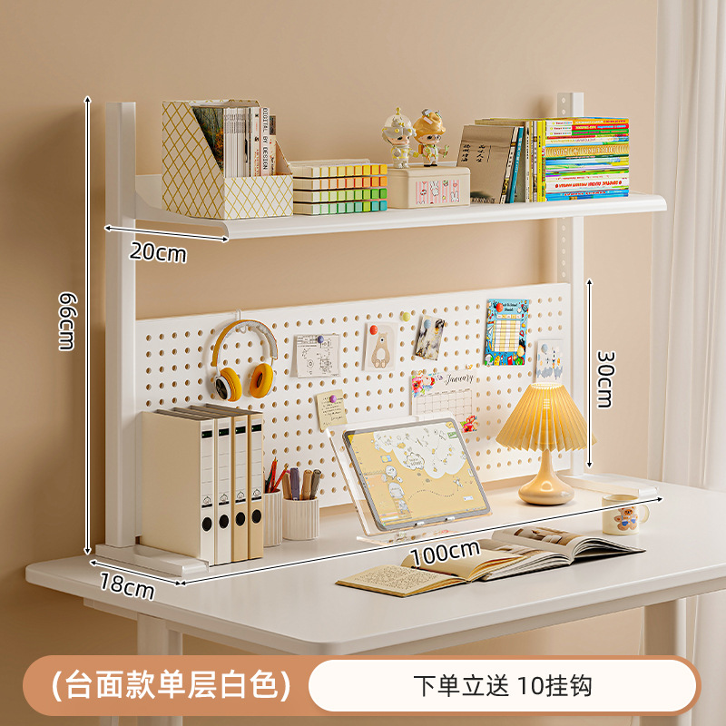 Estante de escritorio estante de escritorio estante de hierro forjado multicapa estante de exhibición para estudiantes