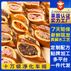 アルカリ水バゲット、すぐに食べられる朝食の代替食、フィットネスミール、ショートバゲット、ミートフロス、ブルーベリーローズチーズパン