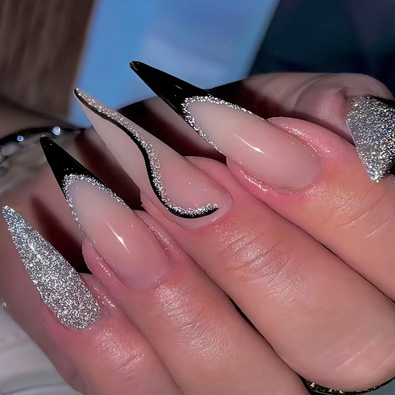 European and American nail long ins wind wear nail hot girl wearable nail stickers nail nail nail products wholesale high-grade