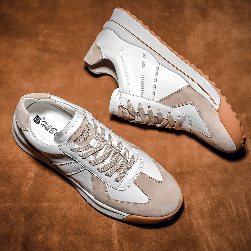 男士休閒鞋復古軟底透氣防滑韓版時尚百搭男鞋德訓鞋小白鞋慢跑鞋