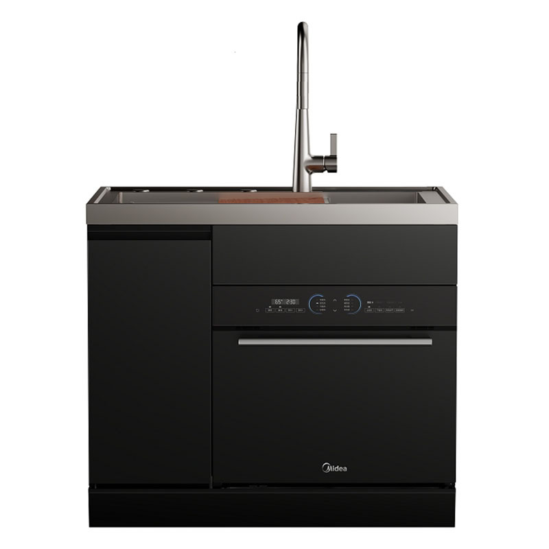 Midea Xh09P Integrated Sink Dishwasher with 13 Sets for Household Use, Variable Frequency, Layered Washing