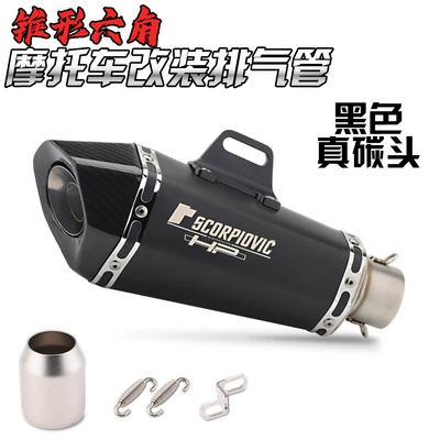 Exhaust pipe Spring Breeze 250SR GSX250R - black-true-carbon-head