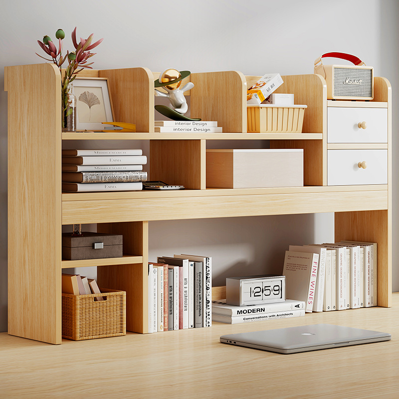 Bookshelf Desktop Storage Rack Living Room Desk Storage Simple Bookcase Bedroom Office Desk Small Multi-Layer Rω