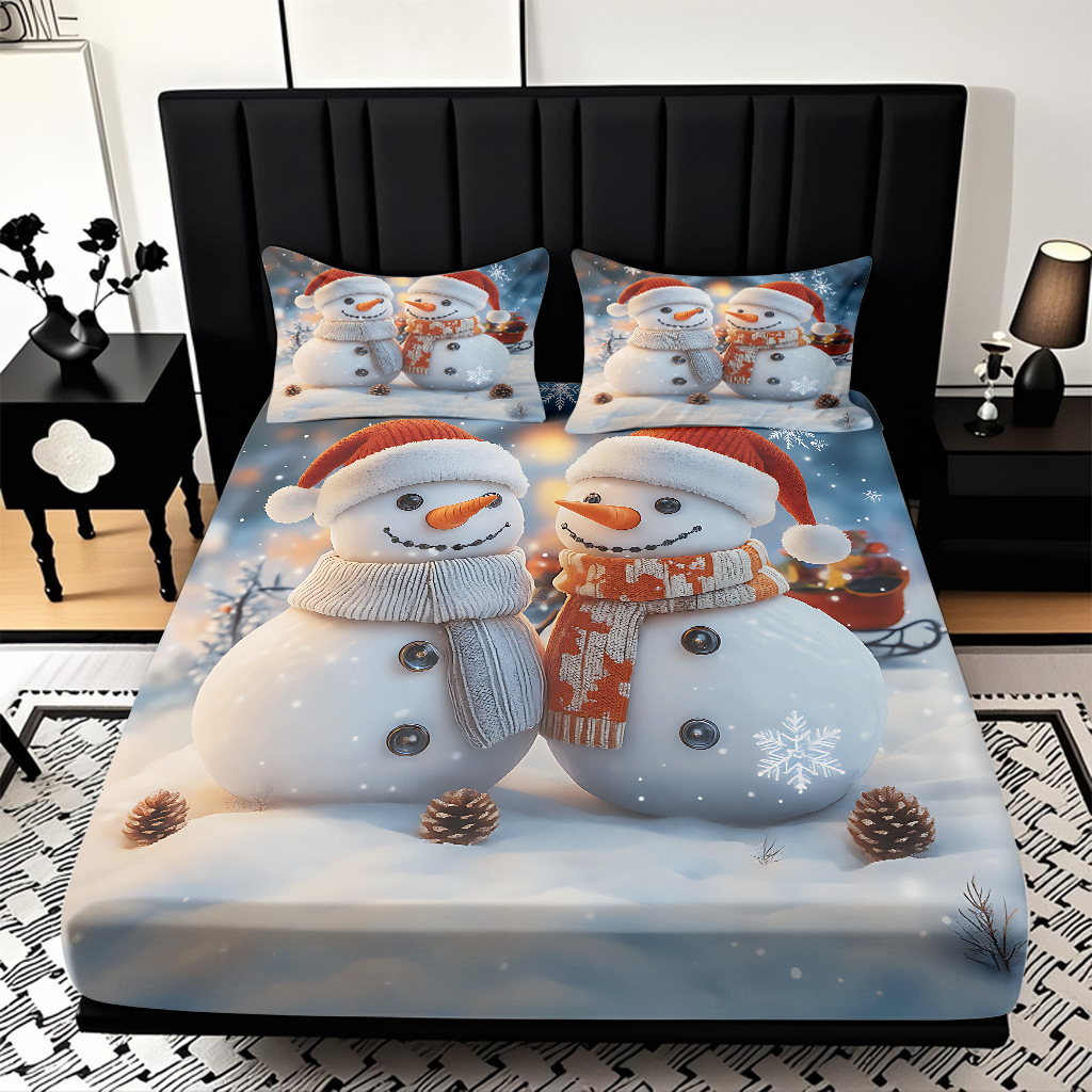 TEMU / JIT transfronterizo para Navidad flexible impresión digital 3D cama de cama de cama de cama de cama fabricantes de ropa de cama