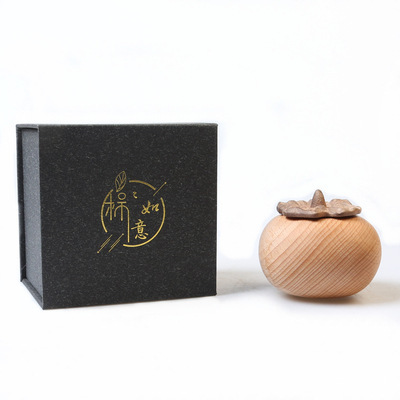 木質拓香器柿如意拡香器香薫精油柿寝室拡香石置物車載拡香木|undefined