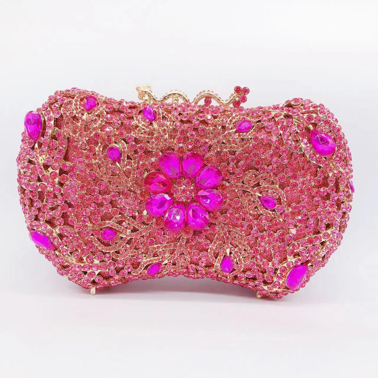 Túi clutch dạ tiệc nạm kim cương xách tay đính đá lấp lánh — 44 chi tiết 30