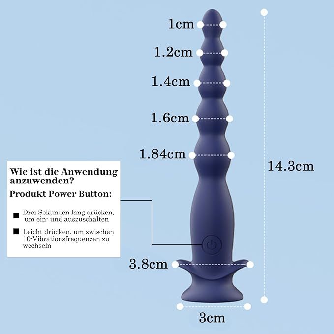 Vibrating Anal Beads with 10 Frequencies, Silicone Anal Expander for Adults — detail image 8