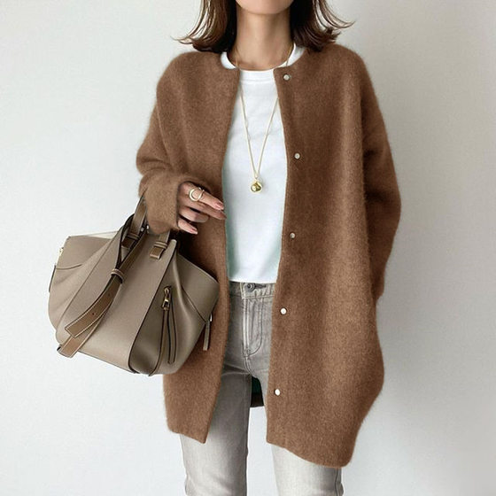 9 Color in stock 2024 Autumn New Super Soft Knitted Jacket Slim Design Niche Loose Jacket for Women