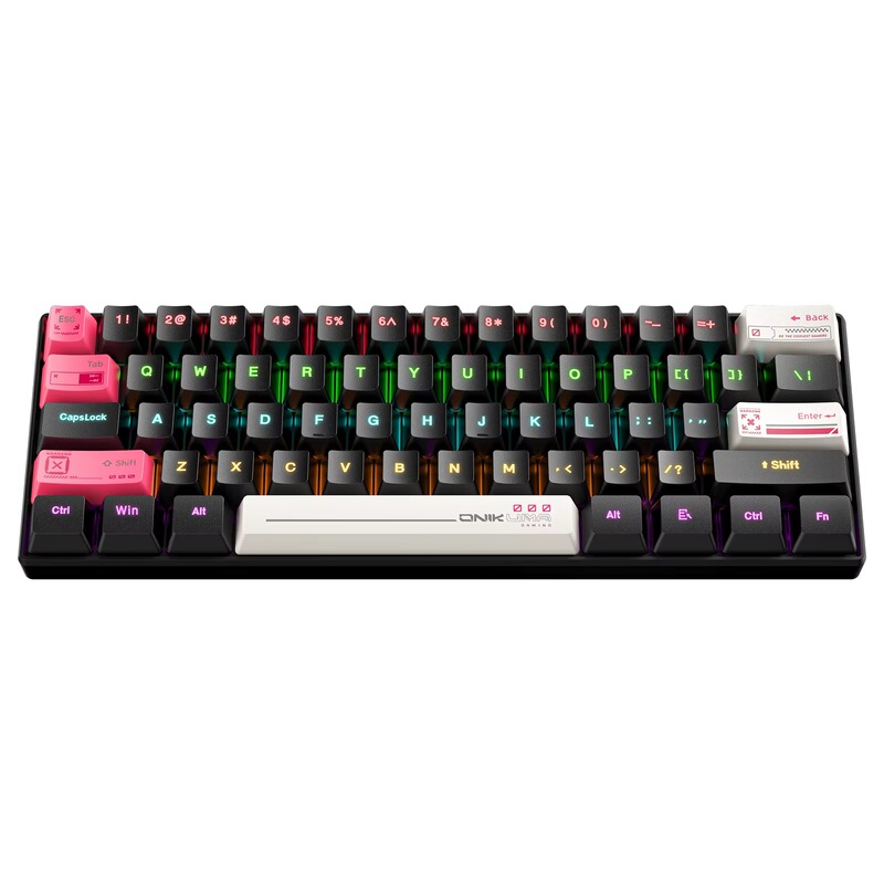 Onikuma G55 Wired Rgb 61 Buttons Low Profile Budget Mechanical Gaming Aesthetic Keyboard Brown Switch Color