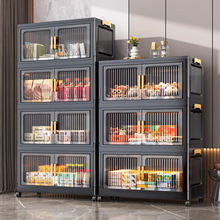 黑色收纳柜折叠柜双开门免安装儿童玩具衣柜家用大容量批发储物箱