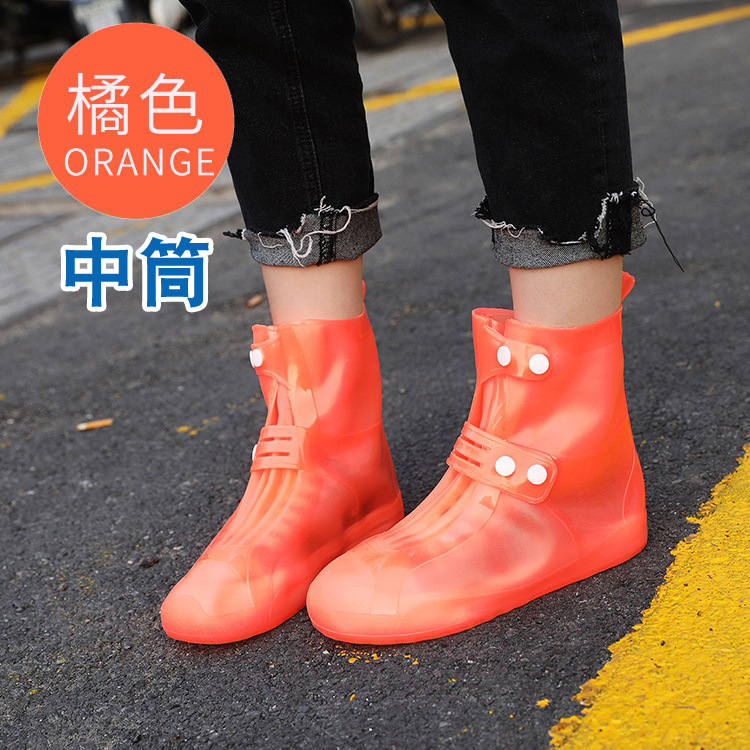 Fábrica de cubierta de zapatos de lluvia impermeable cubierta de zapatos de lluvia silicona antideslizante desgaste ancla con carga de bicicleta al aire libre cubierta de zapatos de lluvia agua