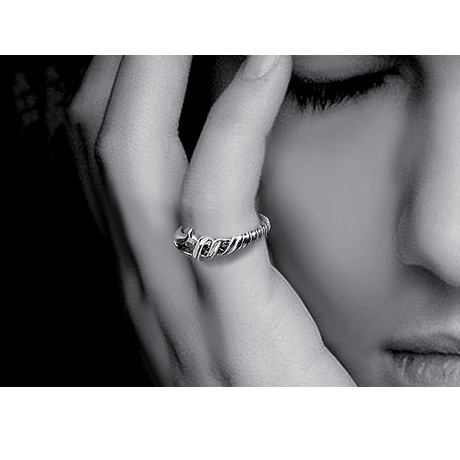 Originales Design Damenring mit Dornen, 925er Silber, modisch, schlicht, einzigartig, vintage Thai-Silberring, modischer verstellbarer Ring.