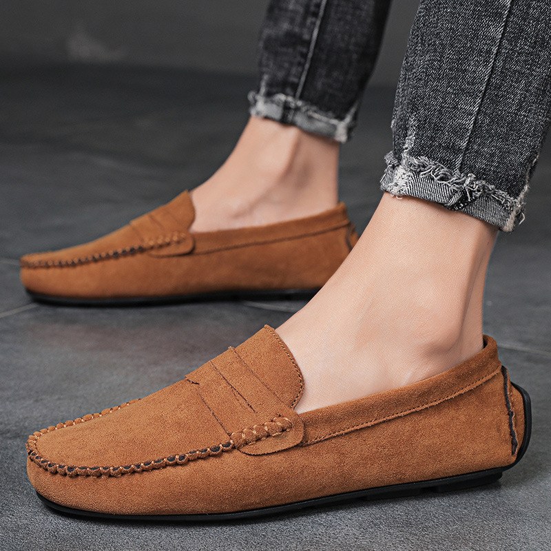 Loafers men's spring new breathable thin slip-on casual leather shoes low-top slip-on driving fashionable shoes Loafers men's spring new breathable thin slip-on casual leather shoes low-top slip-on driving fashionable shoes