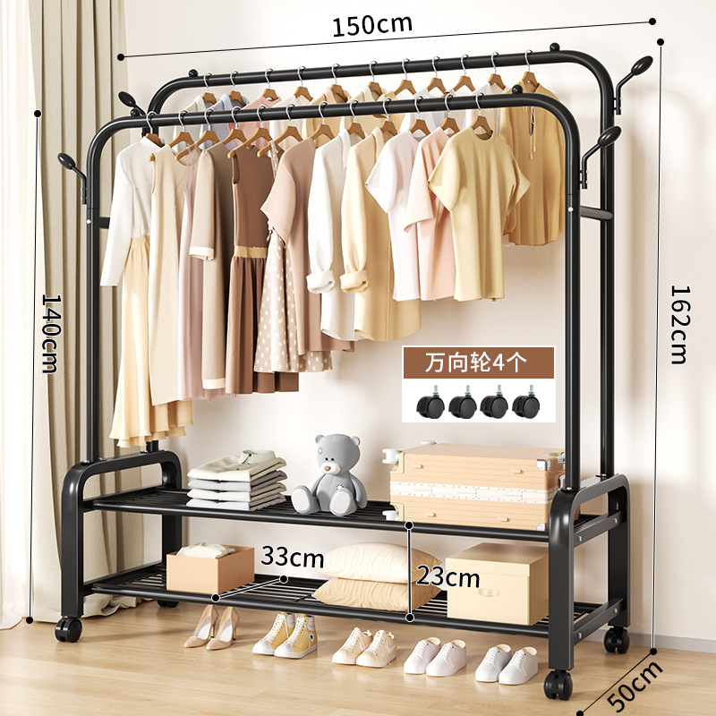 percha de ropa simple piso plegable balcón secado estante de ropa doméstico dormitorio doméstico varilla de secado plegable percha de ropa