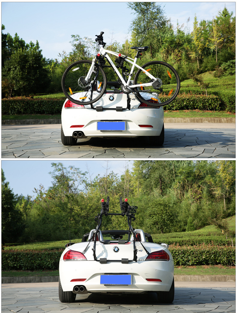 Car bike rack rear rack trunk suspension SUV hatchback sedan tail