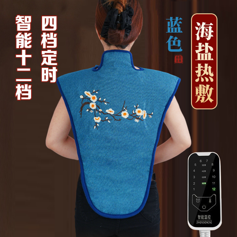 电加热海盐肩颈宝护肩保暖艾草热敷包颈椎专用理疗袋艾绒温灸|undefined
