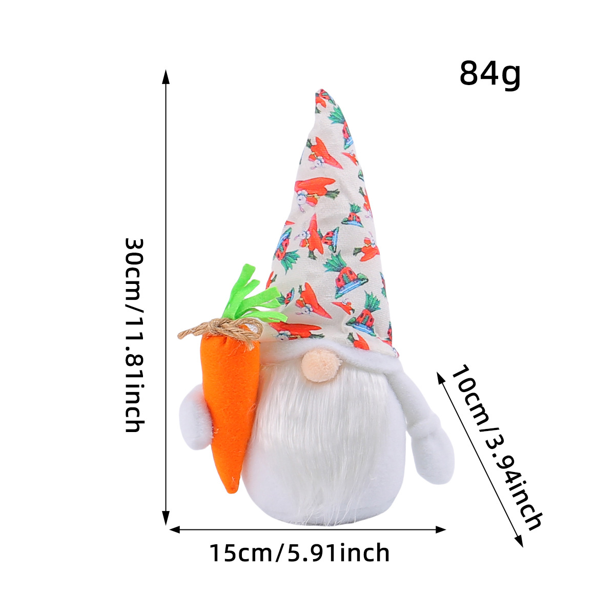 Zanahoria de conejo de cinco colores D3 - 22 grande