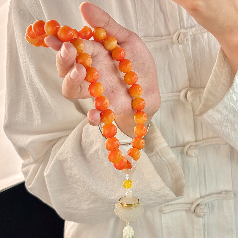 일몰 오렌지 [잉지] 6자 만트라 휴대용 술 스타일