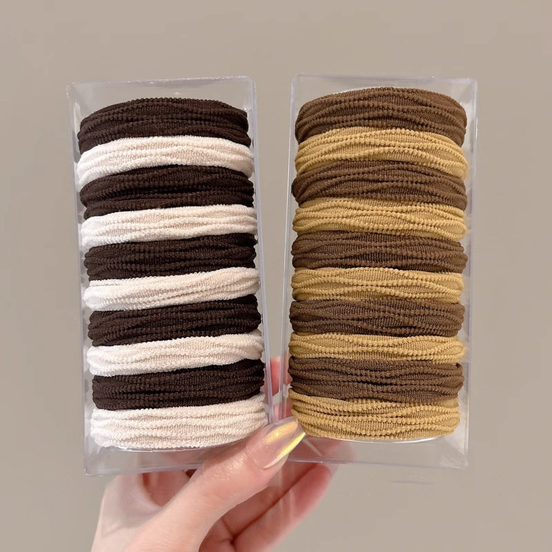 Cuerdas de cabello de cola de caballo de alta elasticidad, banda de goma duradera, anillo de cabello de cabello de alta calidad, cordón de cabello no herido