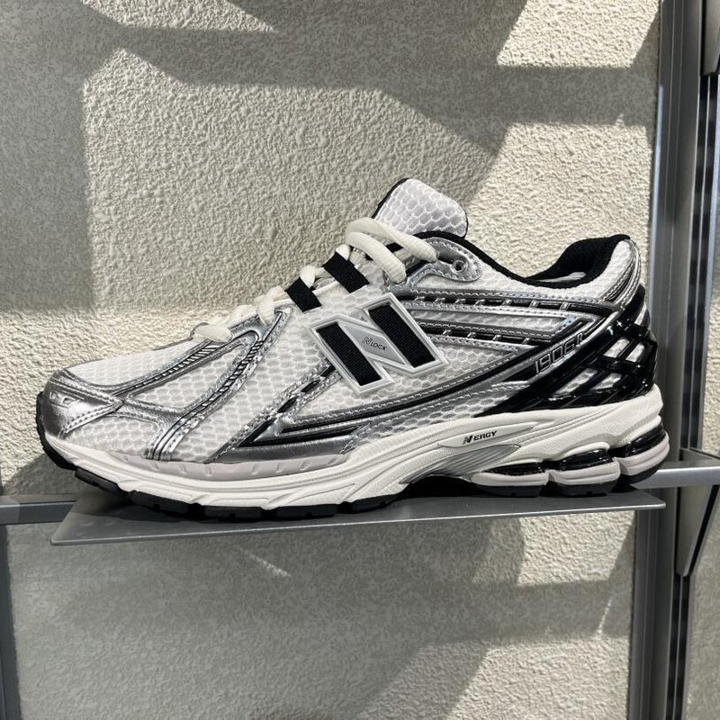 Cross-Border Wholesale Original Nb1906 Liquid Silver Shoes, Same Style as Park Chae-Sun, Retro Couple Running Sports Dad Shoes for Men and Women