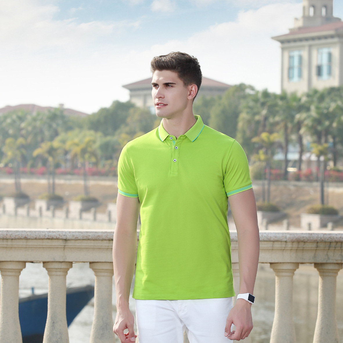 团体服酒店工作服夏季翻领短袖T恤活动广告衫企业工作服厂服