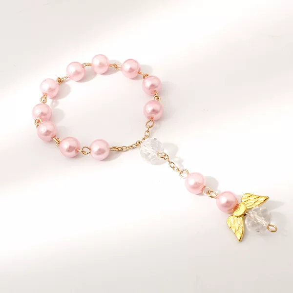 European and American 2026 New Style Pink Imitation Pearl Women's Fashion Bracelet Summer Unisex Versatile Jewelry Gift Wholesale